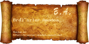 Brüszler Amadea névjegykártya